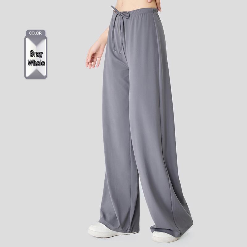 

Women s Loose Sports Straight-Leg Wide Pants - Drapey, Slimming, Comfortable Casual Pilates Pants Large (L)