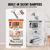 Cabinet Door Hinges 60 Packs Full Overlay Soft Close for Frameless Type