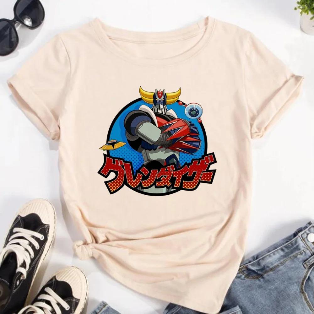 

Футболка с ретро-меха-аниме UFO Robot Grendizer, Унисекс, Уличная одежда Super Robot, 100% Хлопок, Повседневная футболка с коротким рукавом 4XL