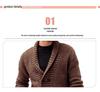 Men's Long Sleeve Solid Color Knitwear - Autumn/Winter Fashion, Comfortable Lapel Design.