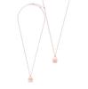 Halskette mit rosa Kristallanhänger im H-Stil und Kelly-Taschen-Design