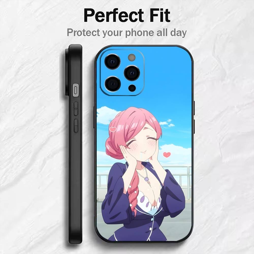 Mom H-Hahari Hanazono The 100 Girl-friend  Phone Case For iPhone17,16,15,14,13,12 Plus,Max Soft Silicone Black Cover
