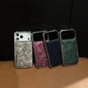Patrón Brillante de Cocodrilo para Funda de Teléfono Móvil iPhone 17 con Tacto de Alta Gama para iPhone 17air Carcasa Galvanizada Funda Protectora Anticaída