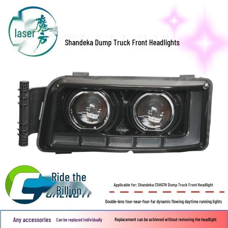 Super Bright Shandeka Dump Truck Front LED Headlight Assembly for Howo TX Driver Side Left