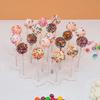 Flower-Shaped Acrylic Lollipop Display Stand: Elegant 19-Hole Storage Rack Flowery Acrylic Lollipop Display Holder 25*5cm