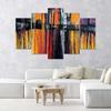 Imprimare pe pânză cu imagini din cinci piese Abstracție colorată