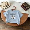 Summer Childrens Clothes Short Sleeve Tees Tops Printed Ball Boys Tshirt Kids Fashion Popular Printed Tshirts Crewneck T Shirt