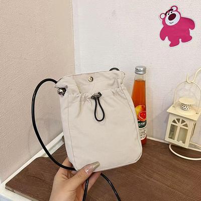 Nylon Umhängetasche Weiche Mini-Handy-Geldbörse Multifunktionale Quadratische Schultertasche Umhängetasche Leinen-Geldbörse Messenger Bag