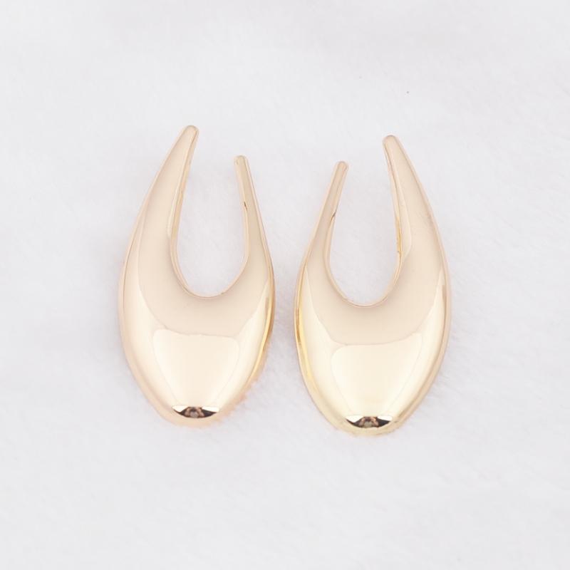 Big Exaggerated Women's Hanging Earrings Hollow U Shape Hyperbole Dangle Earrings Gold Color Metal Drop Earrings Fashion Jewelry