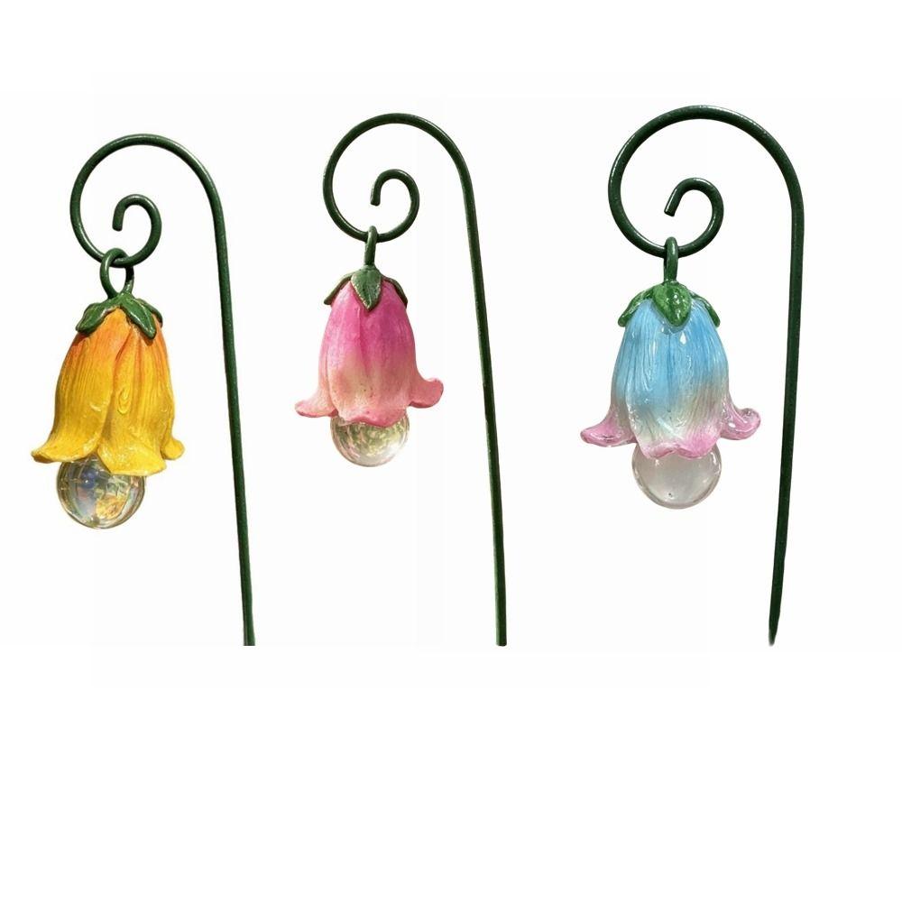 Sweet Flower Pick Stand Fairy Garden Decor Creative Flower Inserts Outdoor
