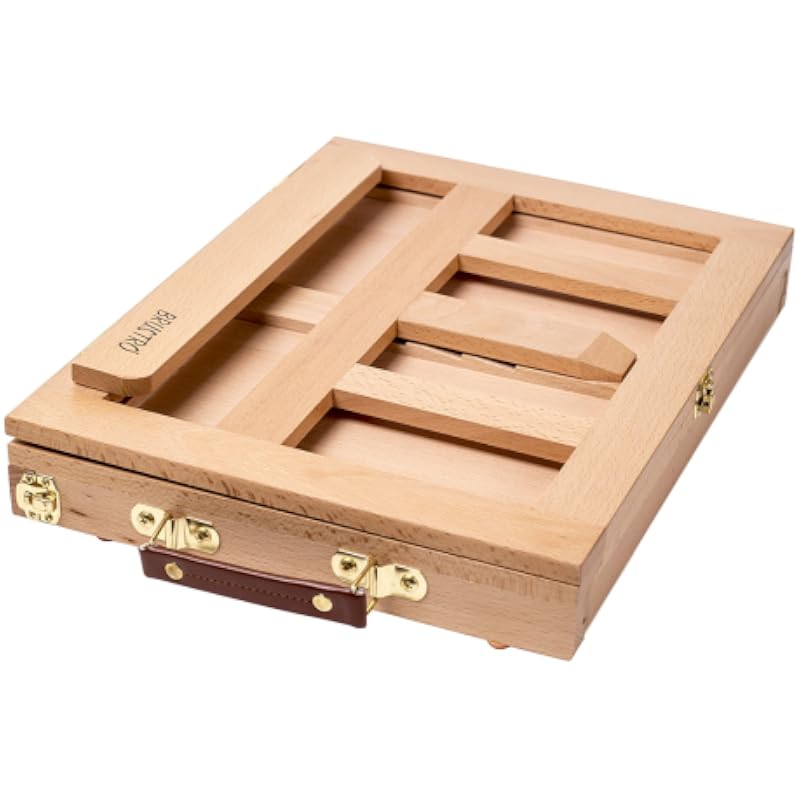 Brustro Artists Small Desk Box Easel, Holds Canvases Upto 11.8""