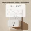 SwitchBot HomeKit Smart Plug Mini 15A, Energy Monitor, WiFi(2.4G Only) Outlet Works with Apple HomeKit, Alexa, Google Home, App Remote Control &
