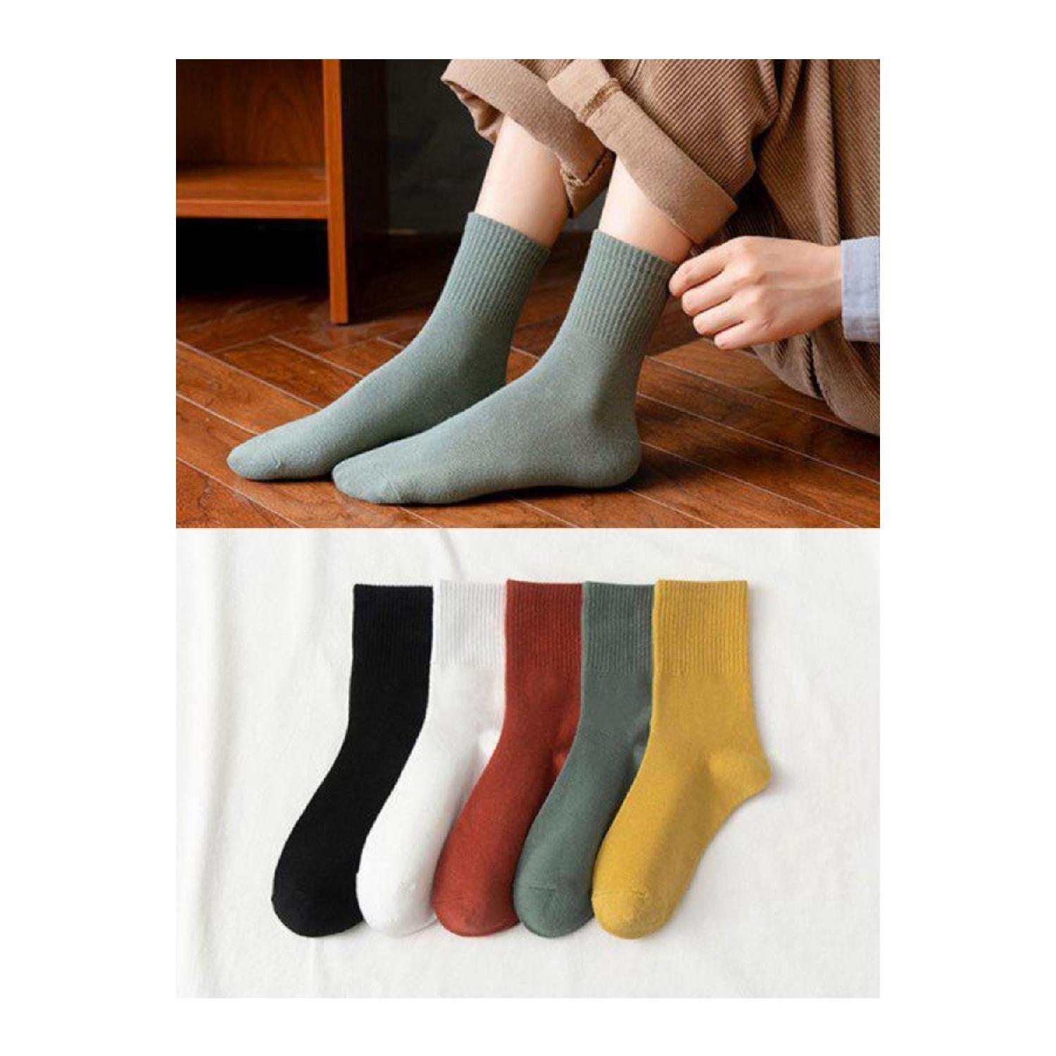 

Унисекс, красочный комплект из 5 пар носков для колледжа 37-44 синий белл