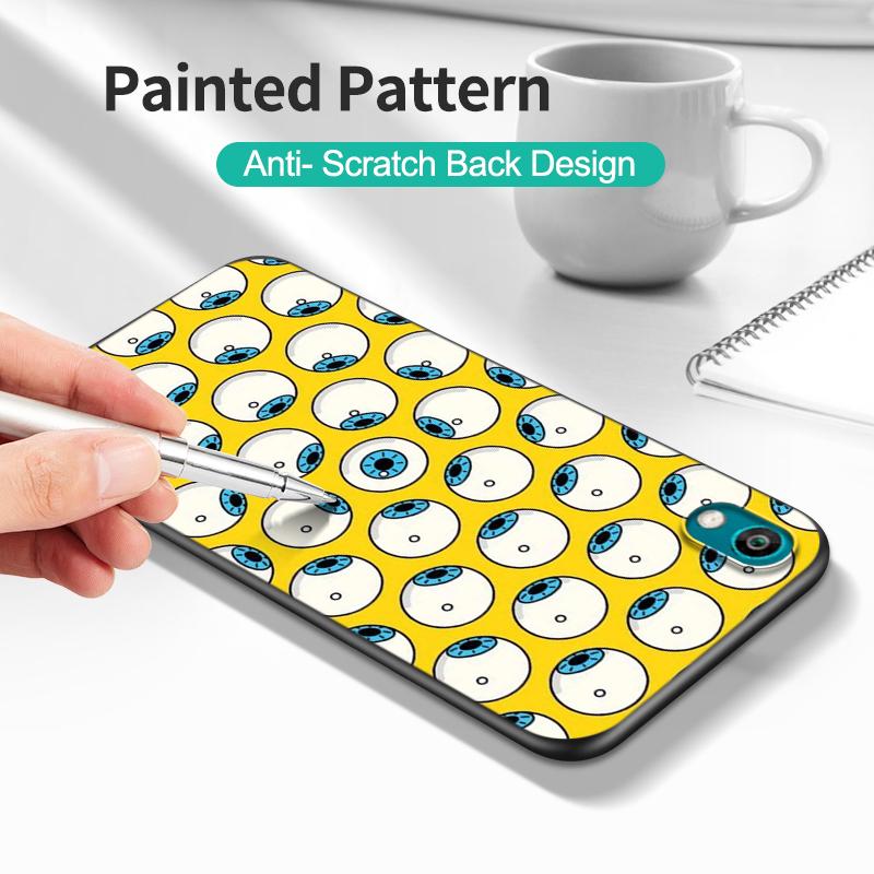 Black tpu Case For Huawei Honor 20 Lite 10 10i 20S 30S 30 7A 5.45 7s 7C 5.7 Cover Evil Eye Illustration