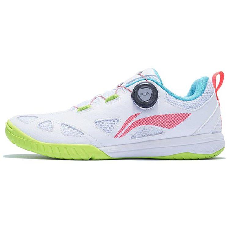 Li Ning Mage ESS Comode Resistenti all'Abrasione Traspiranti Scarpe da Allenamento Basse Unisex Bianco Rosso APTT001-1