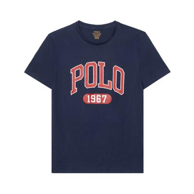 Polo T-shirt Ανδρικό με Στάμπα Γραμμάτων και Αριθμών, Κουκούλα, Κοντό Μανίκι, Μπλε 710796090-003