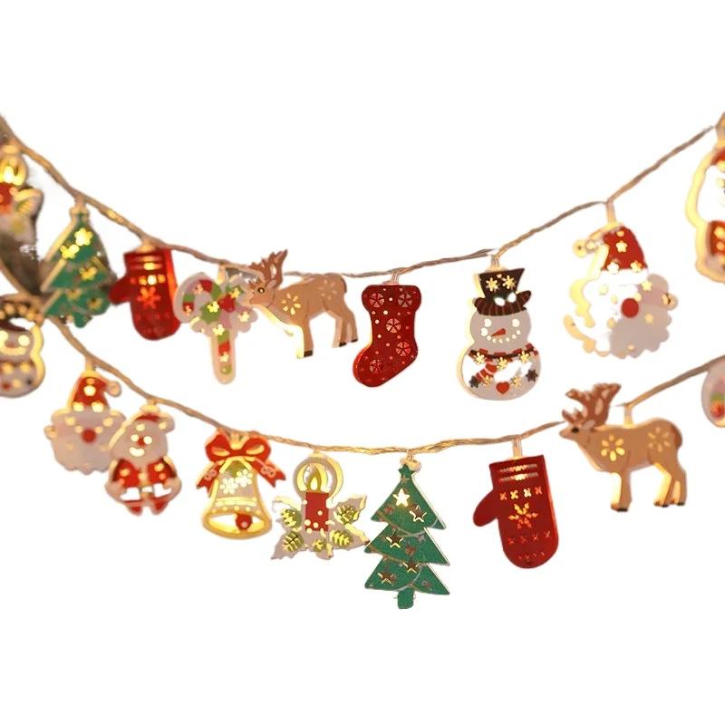 

Рождественский олень Снежинка Светодиодные гирлянды Питание от батареек Сказочные огни Рождество Украшение-орнамент на батарейках Подарок Новый год