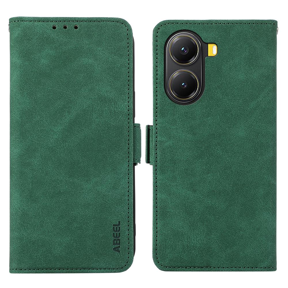 ABEEL For Xiaomi Redmi Turbo 4 5G/Poco X7 Pro 5G Case PU Leather Folio Stand View RFID Blocking Phone Cover