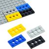 30PCS Technical Parts 3709 MOC 2x4 with 3 Holes Technology Plate Building Blocks DIY Assembles Particles Toys Gifts for Children
