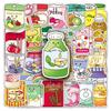 50 Cute Hand-drawn Snack Stickers for Water Bottles & Phone Cases