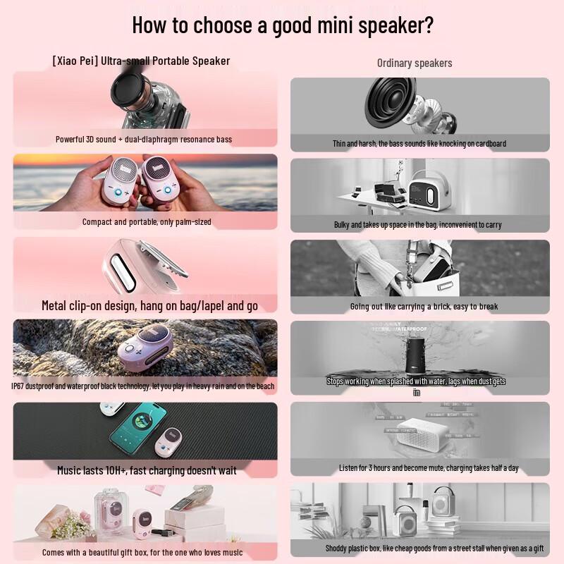 Divoom ltour-S Portable Mini Bluetooth Speaker