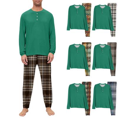 Men's Pajama Set, Long Sleeve And Long Pants, Two-piece Set