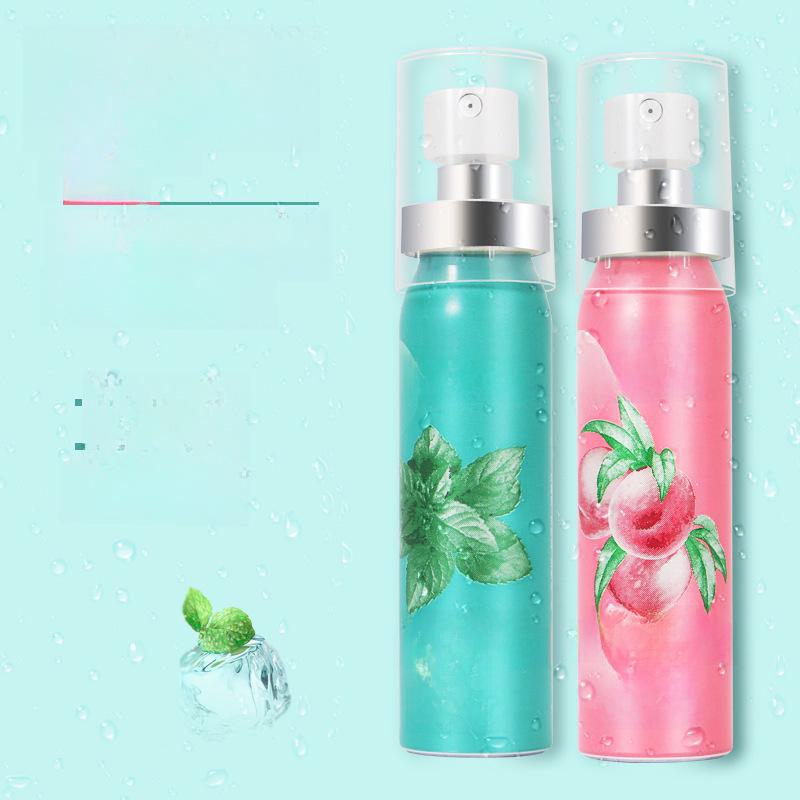 Peach Mint Long-Lasting Breath Freshener Spray - Portable Oral Spray for Bad Breath