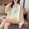ZOSOUL Relaxed Textured Half-Zip Sweatshirt