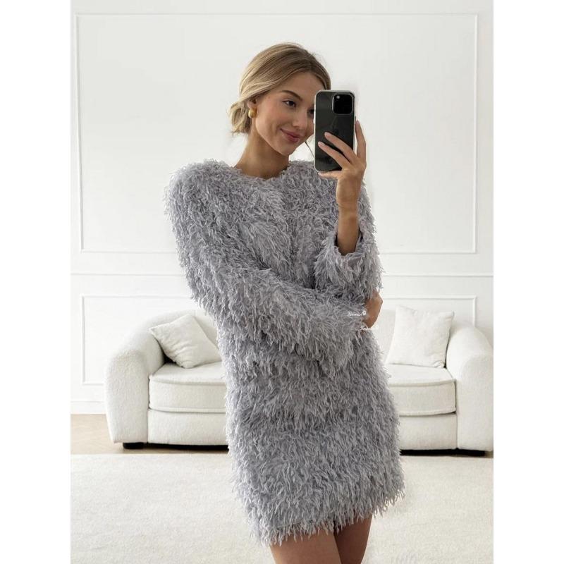 Fall and Winter Women Short Top + Skirt Tassel Jacket Suit