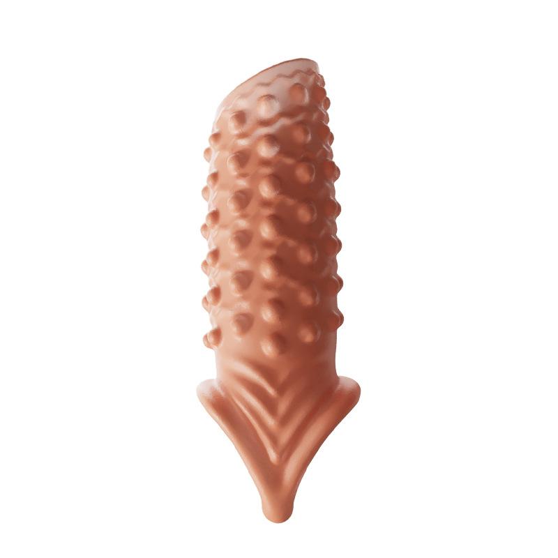 Long Time Spray Penis Erection Sex Toy Cock Sleeves Condom Reusable Silicone Penis Sleeve for Men