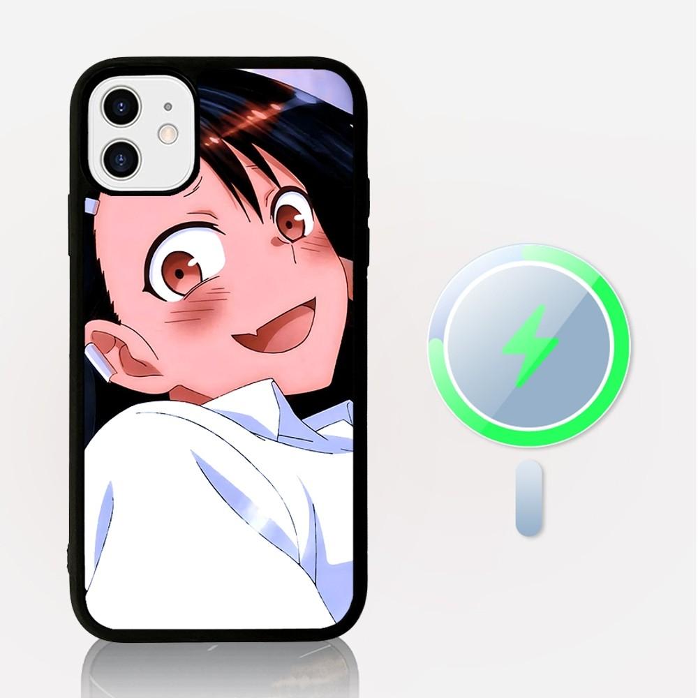 Nagatoro San Anime Phone Case Magesafe Magnetic Wireless Charge Case For iPhone 16 11 12 13 14 15 Pro Max Plus Mini