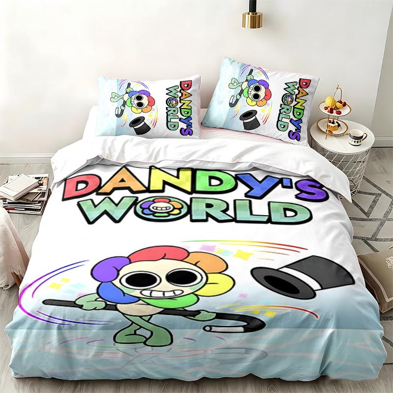 Σετ 3 τεμαχίων Dandy's World Ιδανικό για χρήση στο υπνοδωμάτιο Άνετο σετ κλινοσκεπασμάτων περιλαμβάνει μια θήκη παπλώματος και δύο μαξιλαροθήκες Ιδανικό δώρο για γενέθλια ή Χριστούγεννα