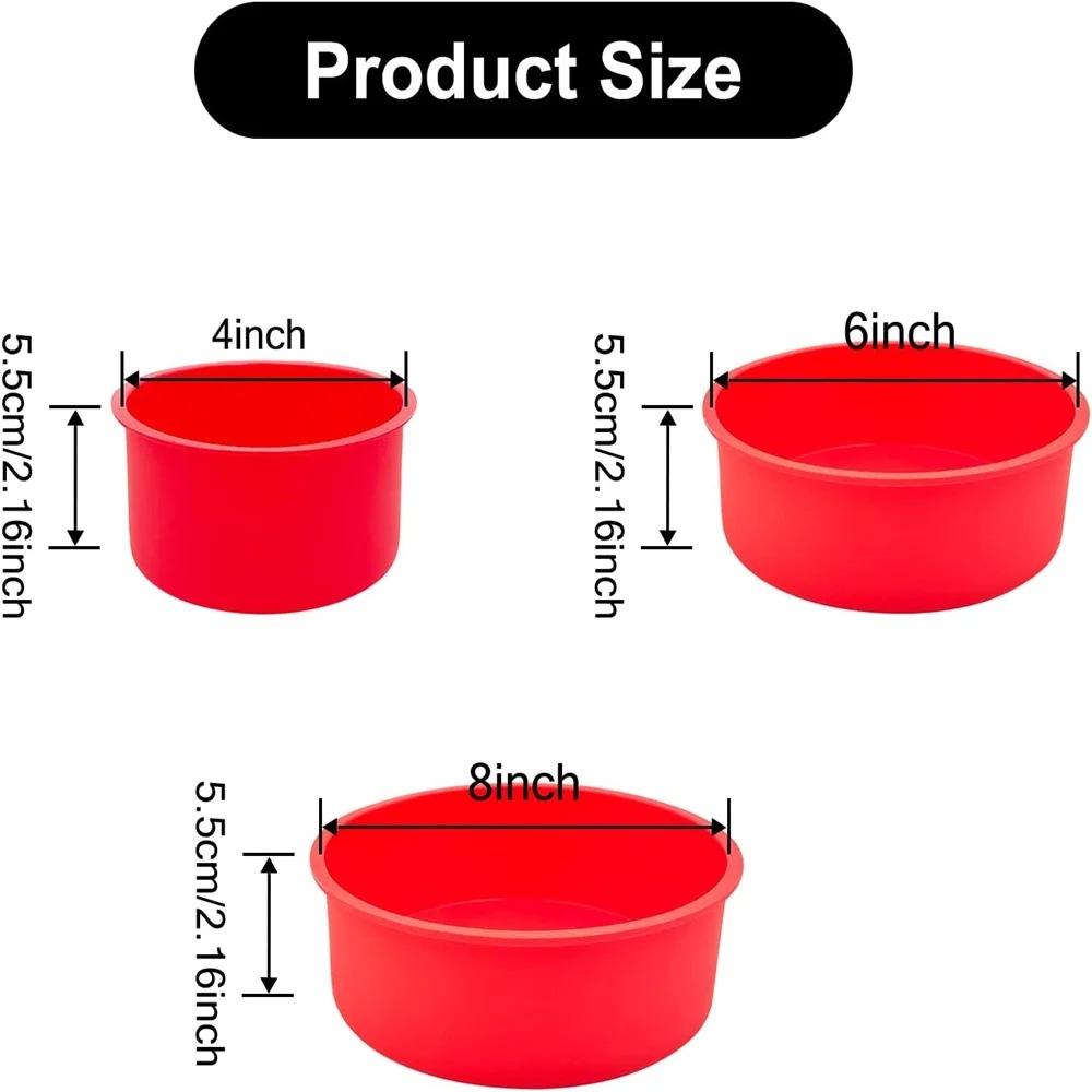 Round Silicone cake molds 4 6 8 10 inch Nonstick Baking Pans Tray Dessert Mould DIY Decorating Tools Pastry Kitchen Accessories