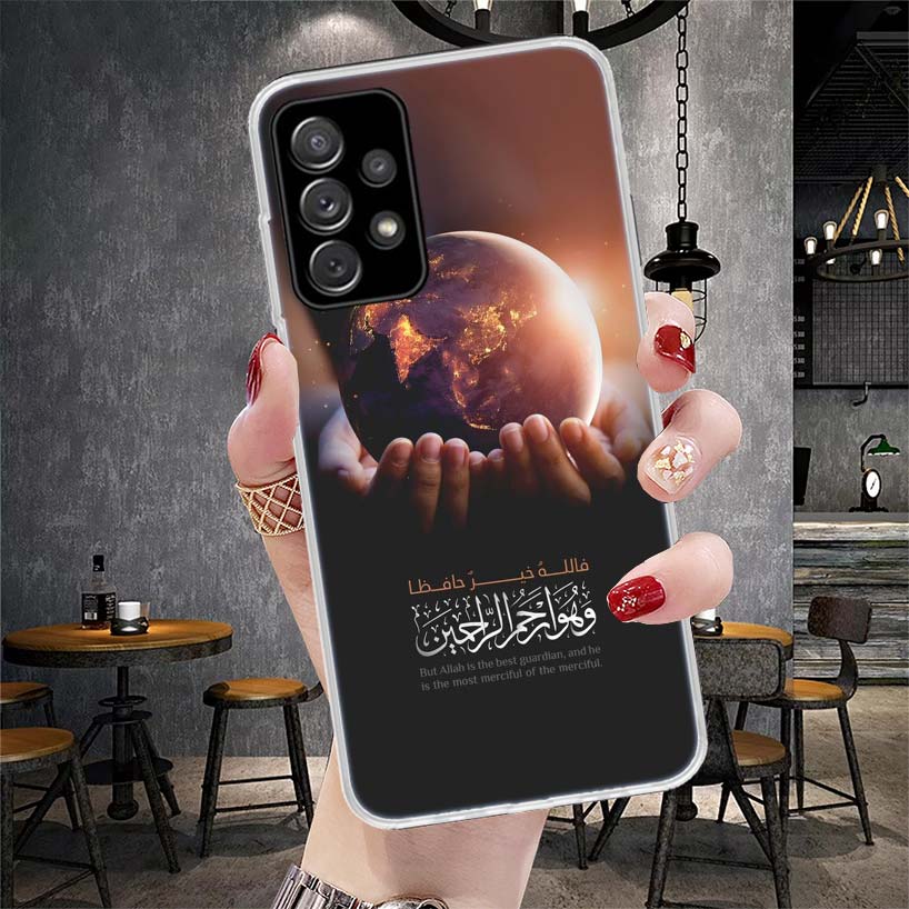 Muslim Islam Bismillah Allah Phone Case For Samsung Galaxy A12 A22 A32 A52 A72 A02S A51 A50S A71 A70 A31 A20S Note 20 Ultra S10