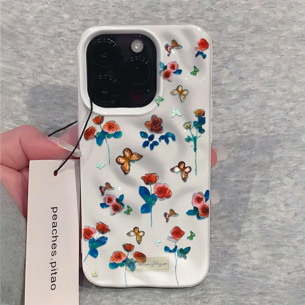 Fashion Dyeing Butterfly Phone Case For IPhone 17 16 15 14 13 12 11 Pro MAX 16 15 14 Plus Shockproof Bumpper Cover Case Funda