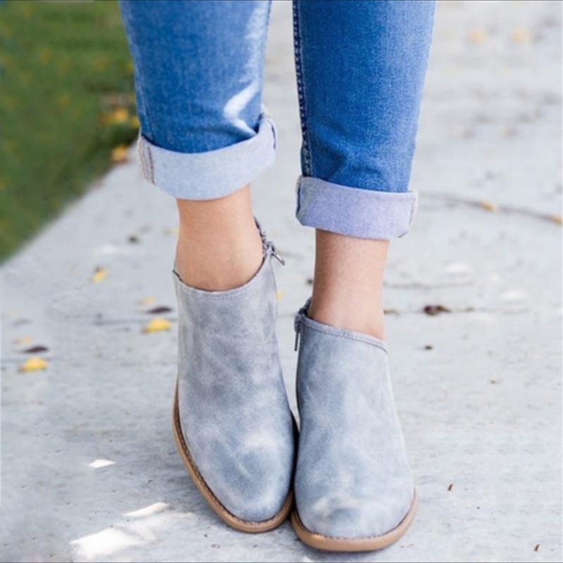 Podzimní dámské boty Retro vysoký podpatek Kotníkové boty Dámské Blokový střední podpatek Ležérní Botas Mujer Kotníkové boty Dámské Plus Size 2024