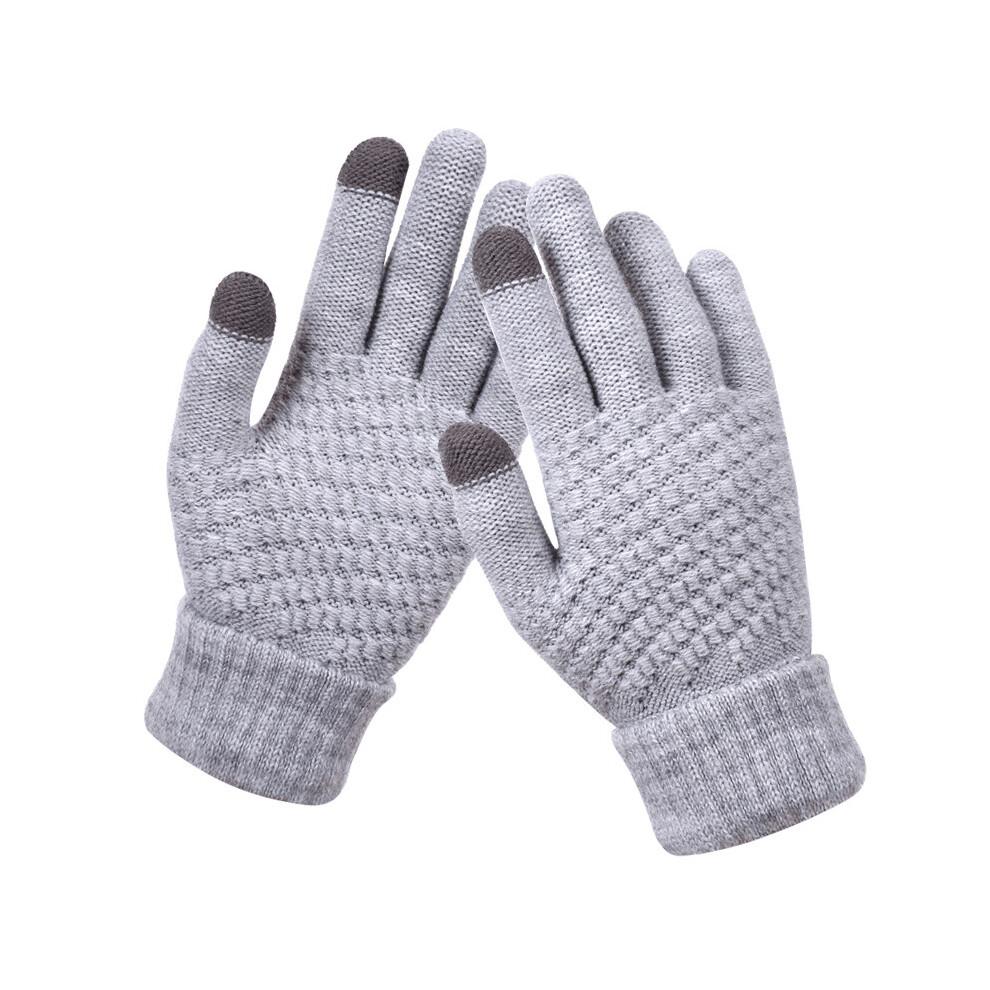 Winter Knit Gloves Texting Touchscreen Anti Slip Gloves Soft Warm Lined Mitten Knitted Winter Gloves Mittens for Pad Tablet Smartphone