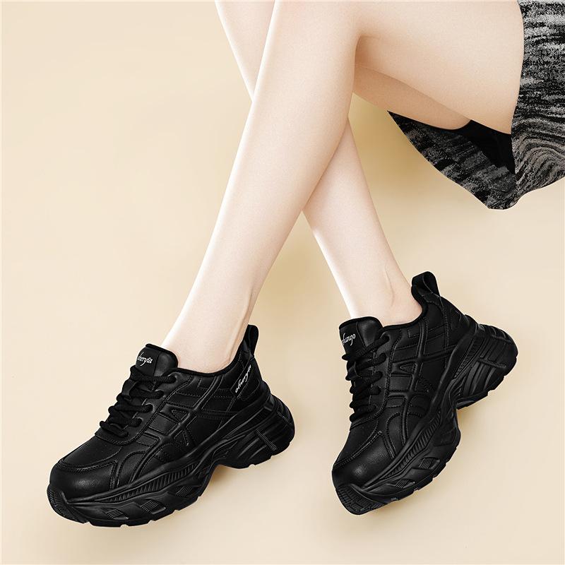 

Fleece dad shoes women s new autumn and winter thick-soled heightened versatile trendy feet small casual sports women s shoes 34