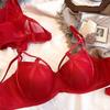 Sexy Unterwäsche Damen Anzug, kleine Brüste zeigen groß, Push-up BHs, seitliche Brüste zusammenführen, Anti-Hänge-BH, verstellbarer Oberteil-Stütz-BH