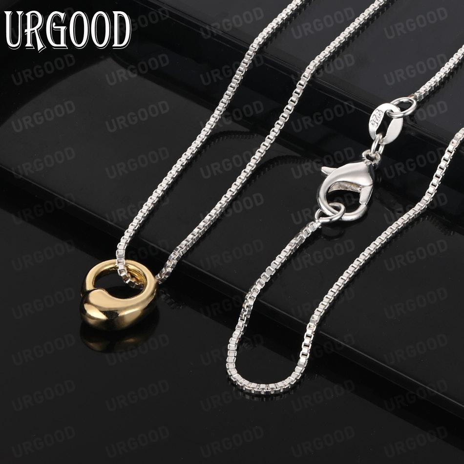 Minimalist Small Circle Pendant Necklace In 925 Sterling Silver - Beautiful Wedding Jewelry
