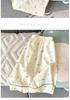 Women's Sweet Summer Pajama Set: Girly Gauze Short-Sleeve Top, Long Pants & Outerwear