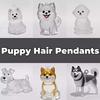 Hair Grooming Dog Hair Storage Box Transparent Puppy Pendants Cartoon Pet Hair Keychain  Backpack
