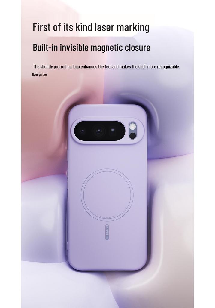 Compatible with Google Pixel 10 Pro XL, Magnetic Silicone Case, Drop-proof Cover for Men & Women, fits Pixel 9A.