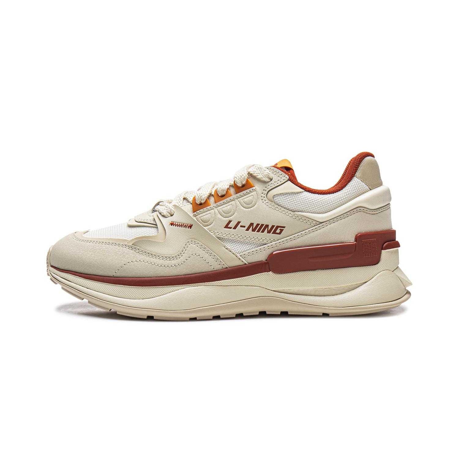 Li Ning 001 Original Aspiration V2 Нескользящие, Износостойкие, Упругие Низкие Повседневные Кроссовки Мужские Бежевый AGLW015-2 39
