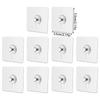 10Pcs  White Adhesive Hooks Without Tool Installation Functional Bathroom Kitchen Organizers for Small Space Livings