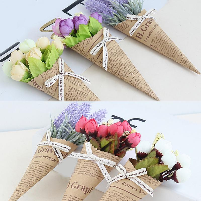 

Модные аксессуары Чистый и свежий подарок на свадьбу на день рождения Мини-сухоцветы Фотореквизит Украшения Букет из бумажных трубочек