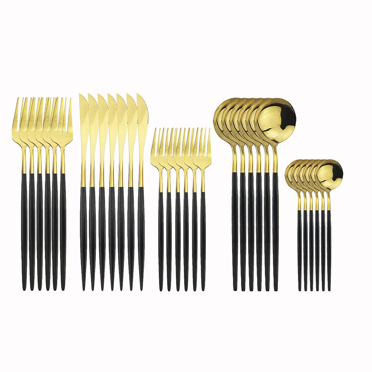 30 шт. элегантный набор столовых приборов из нержавеющей стали 18/10 — фото 3