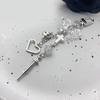 Delicate Phone Charm Keychain Bag Dangler Cute Bowknot Heart Phone Dangler Decoration for Fashionable Individuals