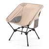 Foldable Moon Camping Chair Aluminum Lightweight Portable Quad Frame Beach Chair Ergonomic Backrest for Picnic Fishing Outdoor