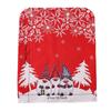 1pcs Red Grey Cartoon Chair Covers Set Printed Fabric Christmas Dining Decor for European Style Holiday Setup Household Supplies